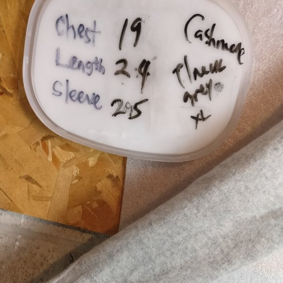 Turtleneck cashmere sweater, 100% Cashmere ribbed knit Jumper XL in cloud GRAY - Picture 5 of 5